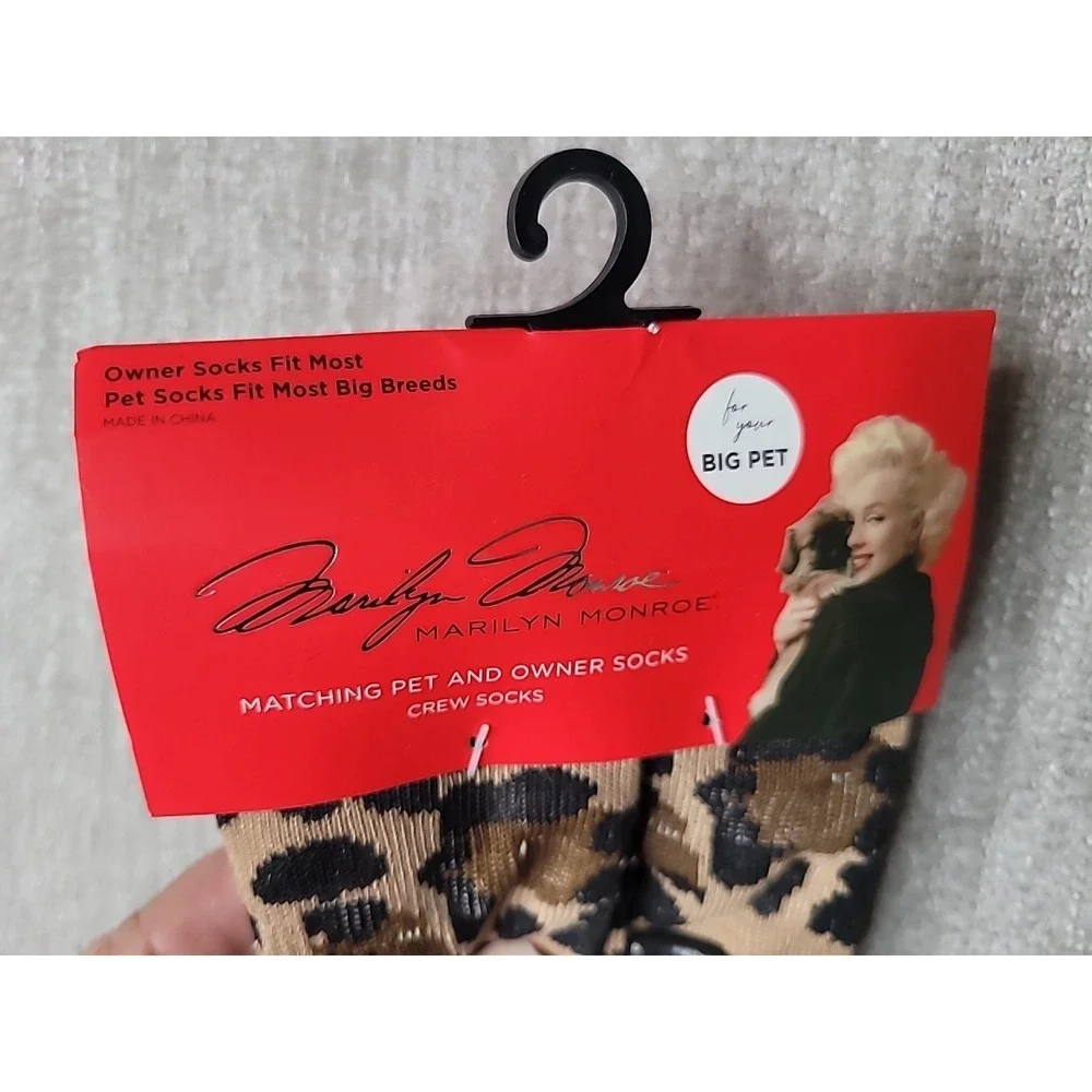 Marilyn Monroe‎ Matching Pet & Owner Crew Socks Set - Big Breed Dog TAGS New